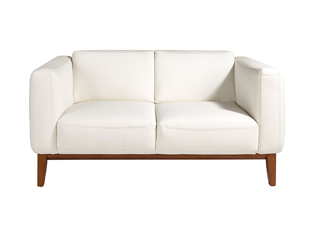 Con base de roble tintado en color nogal, sofá de dos plazas 6118 de Ángel Cerdá