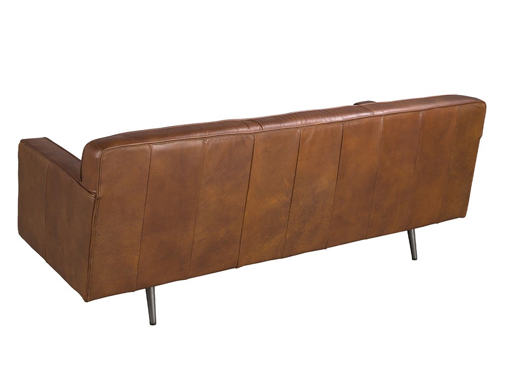 Tapizado en suave piel natural de origen vacuno de 1.25mm de espesor, sofá 6224 o 6225 de Ángel Cerdá