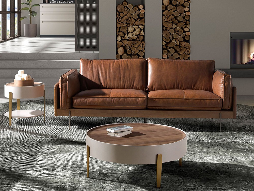 Combina el sofá de dos o tres plazas con otras piezas de la colección de salón de Ángel Cerdá