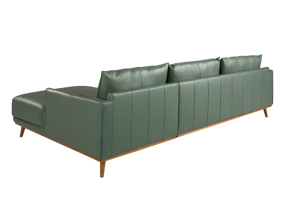 Con patas de madera color miel, sofá chaiselongue de ángel cerdá 6199 o 6200