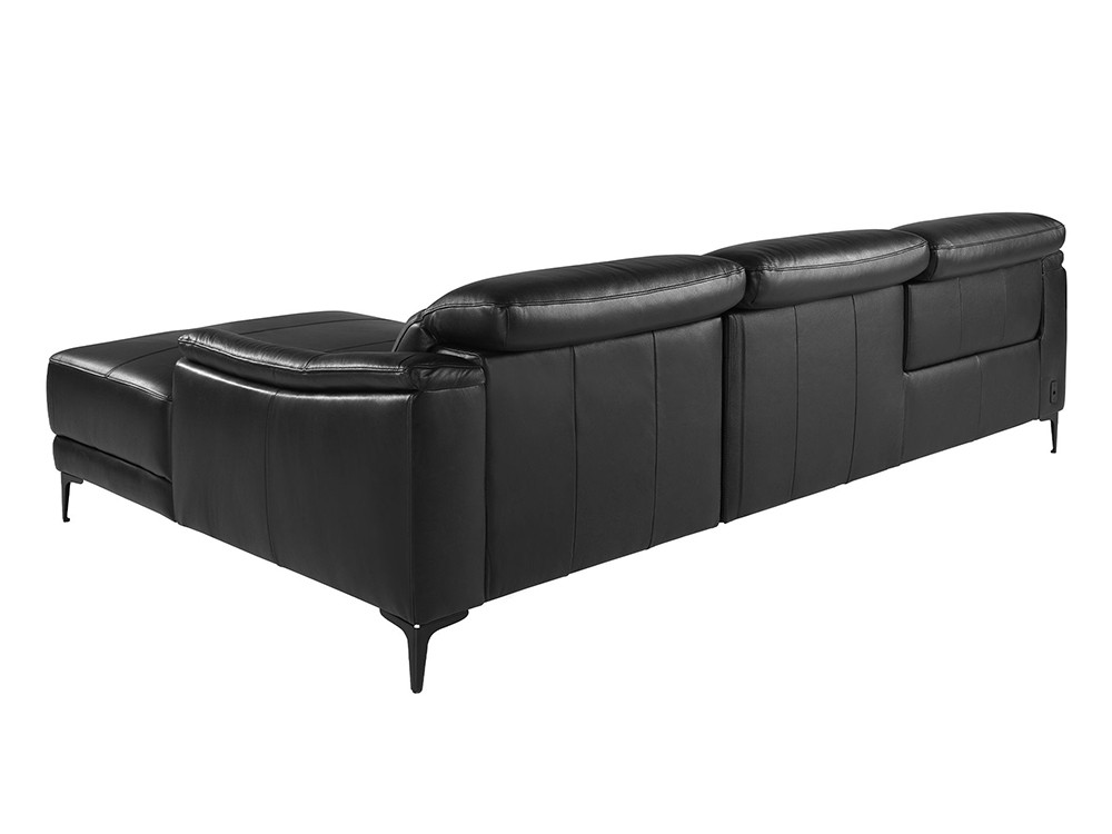 Tapizado en piel natural de origen vacuno en color negro de 1.25mm de espesor Ángel Cerdá