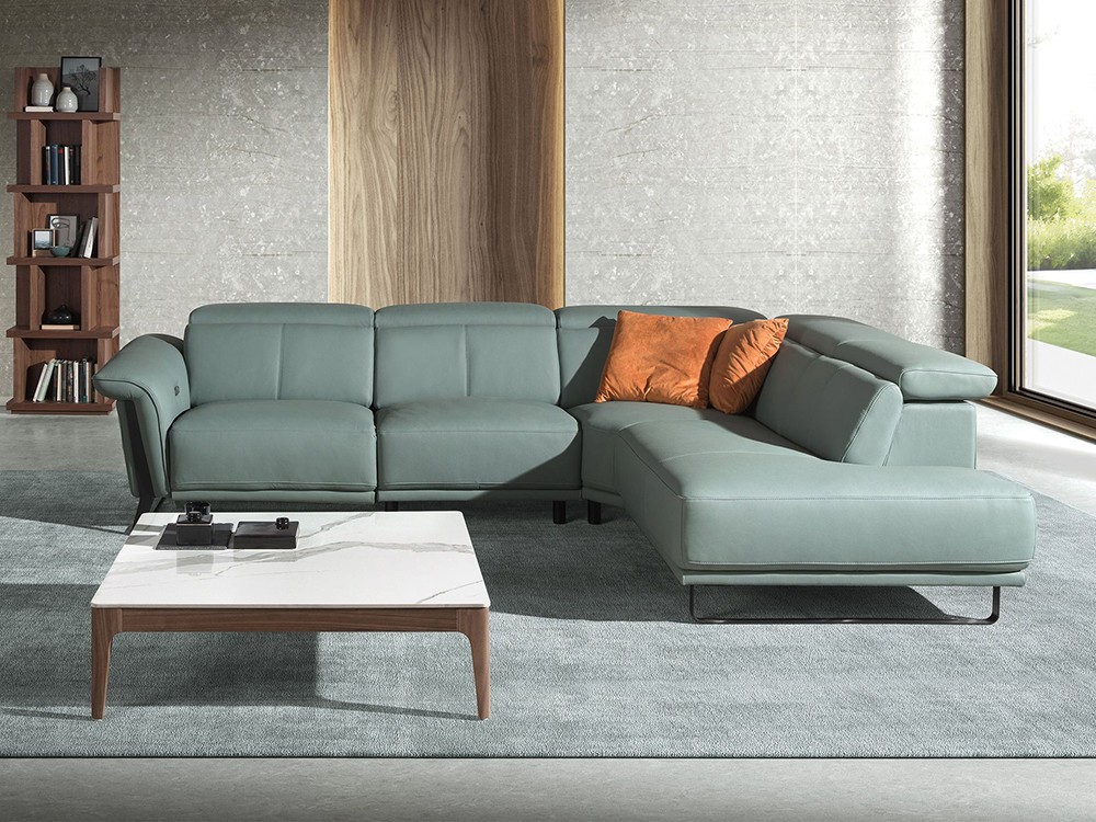 Sofá relax rincón terminal tapizado en piel 6252 o 6251 de Ángel Cerdá