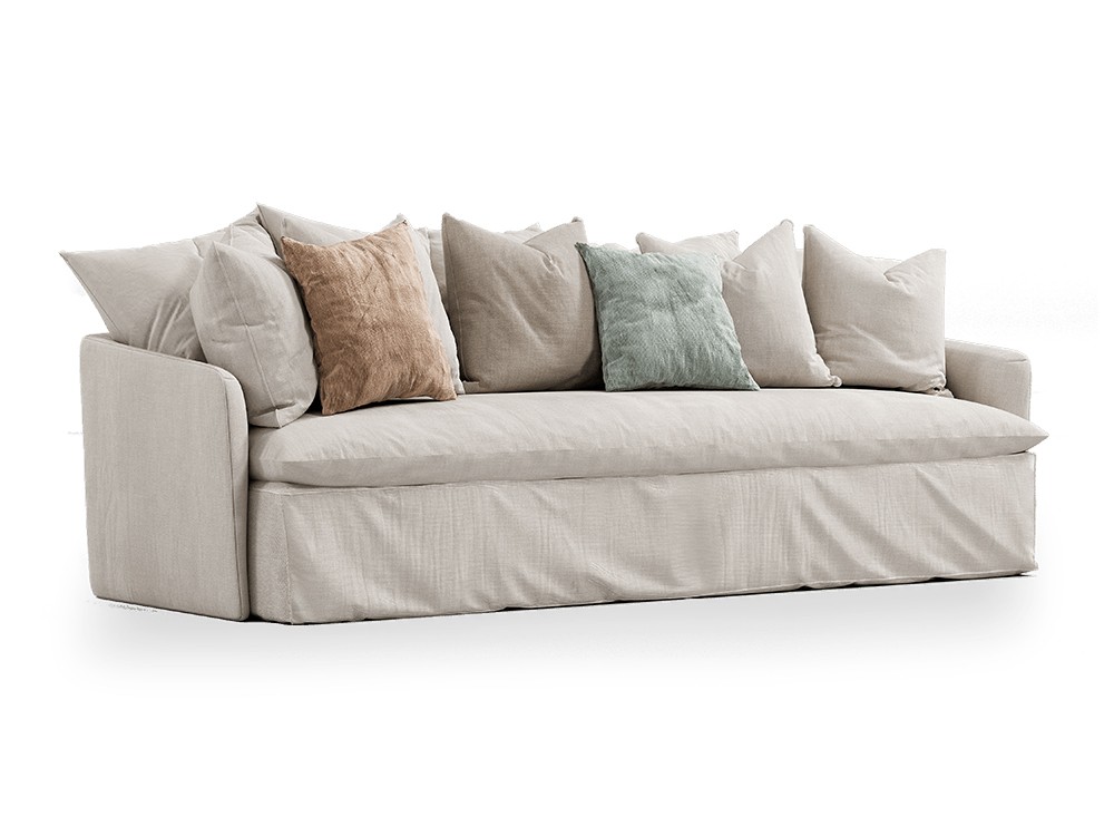 Sofá tapizado en tejido Lino París de Unika living