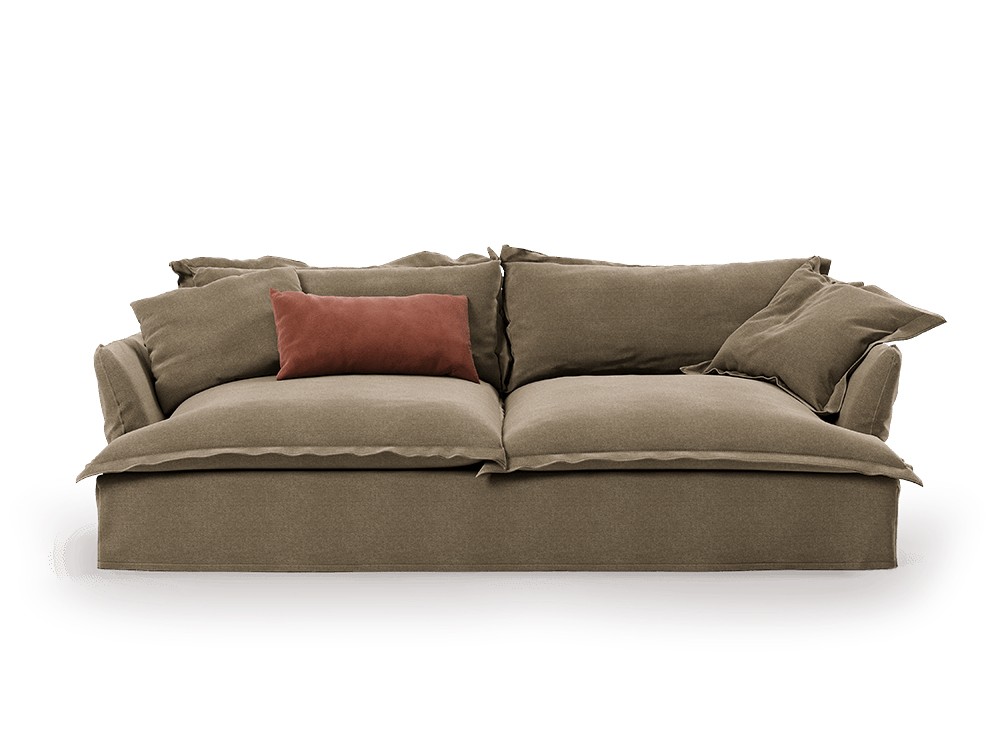 Sofá Palermo de Unika living tapizado en tejido Agora con lino