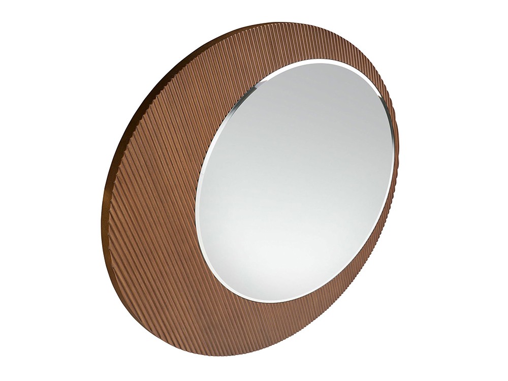 Espejo de 85cm de diámetro con marco en chapa natural de Ángel cerdá 3262