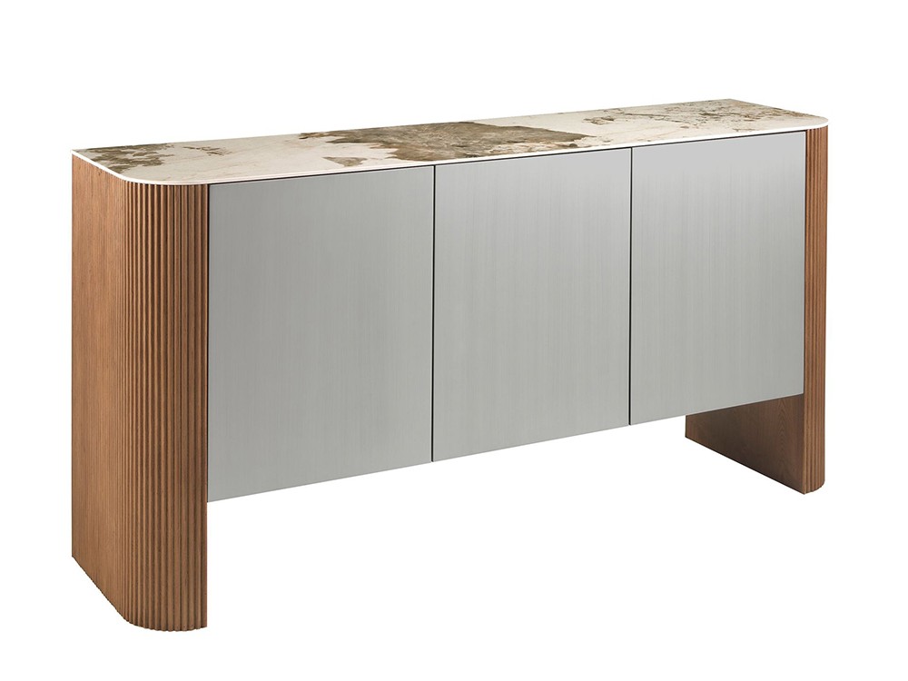 Cuatro puertas de apertura lacadas en color plata 3261 de Ángel Cerdá