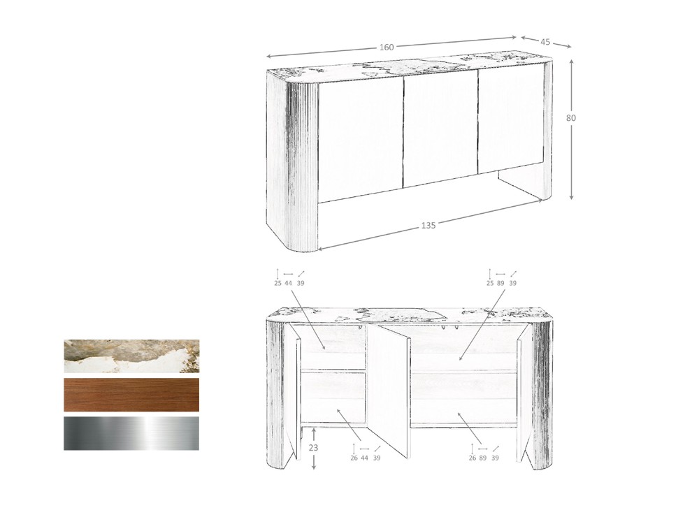 Medidas del aparador 3261 de Ángel cerdá