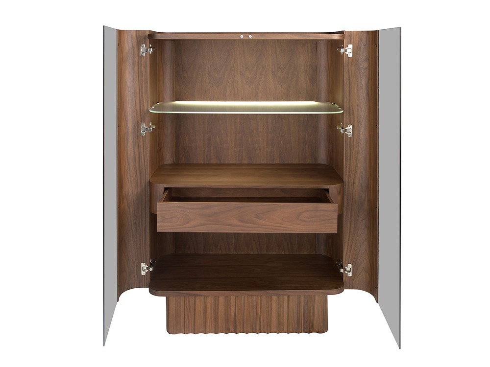 interior de la vitrina 3273 con balda interior de cristal y cajón de Ángel Cerda