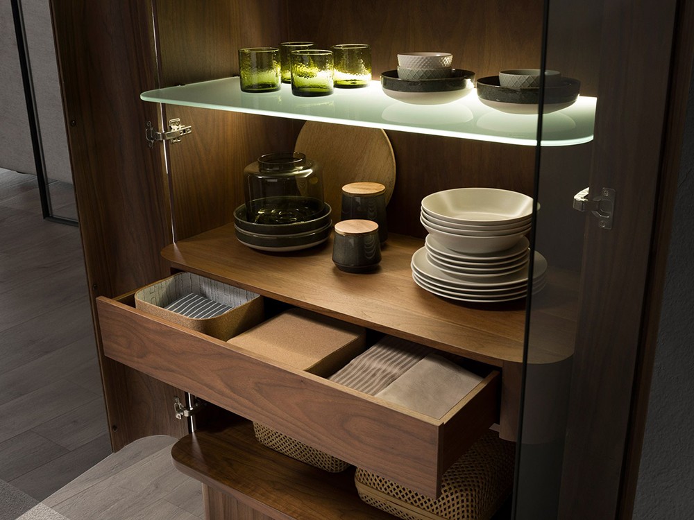 Interior de la vitrina 3273 con iluminación led de Ángel Cerdá