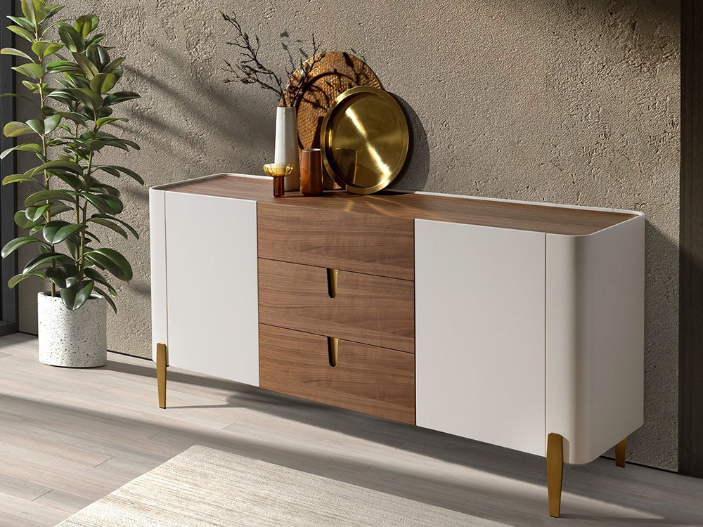 Aparador bajo en chapa natural de nogal 3274 de Ángel Cerdá