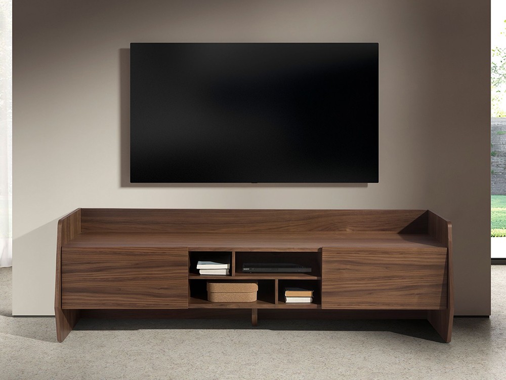Mueble TV en chapa natural de nogal 3267 de Ángel Cerdá