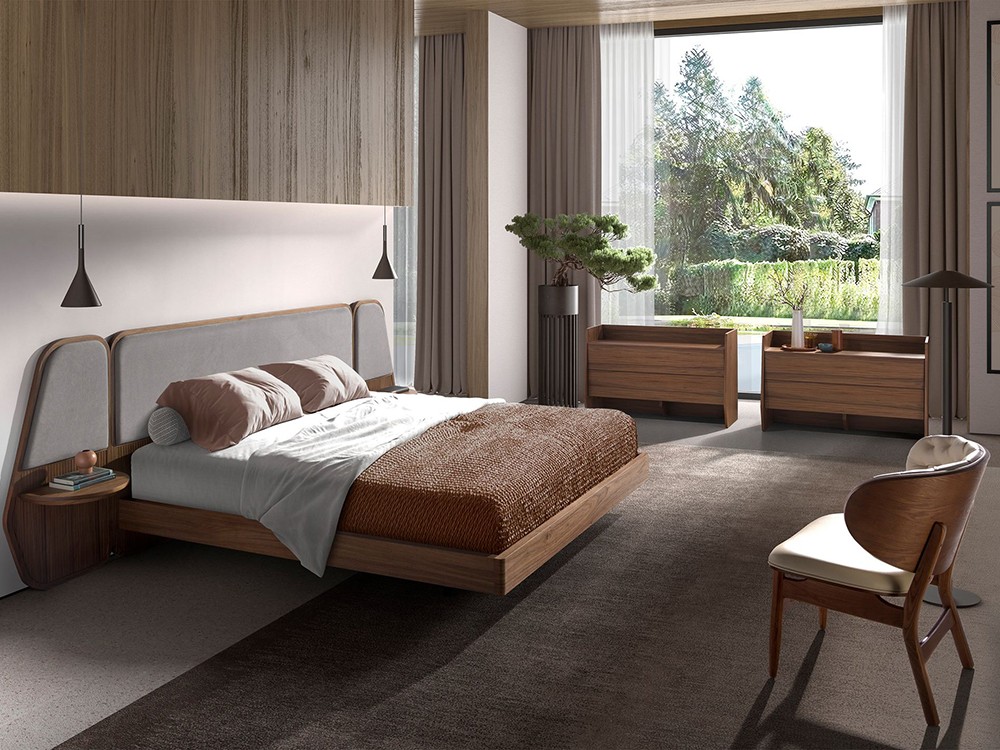 Cama tapizada con mesitas 7175 de Ángel Cerdá