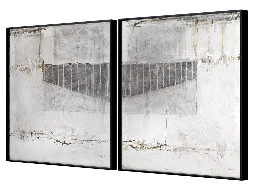 Con marco L negro, díptico Efeso XS de Diego Serra