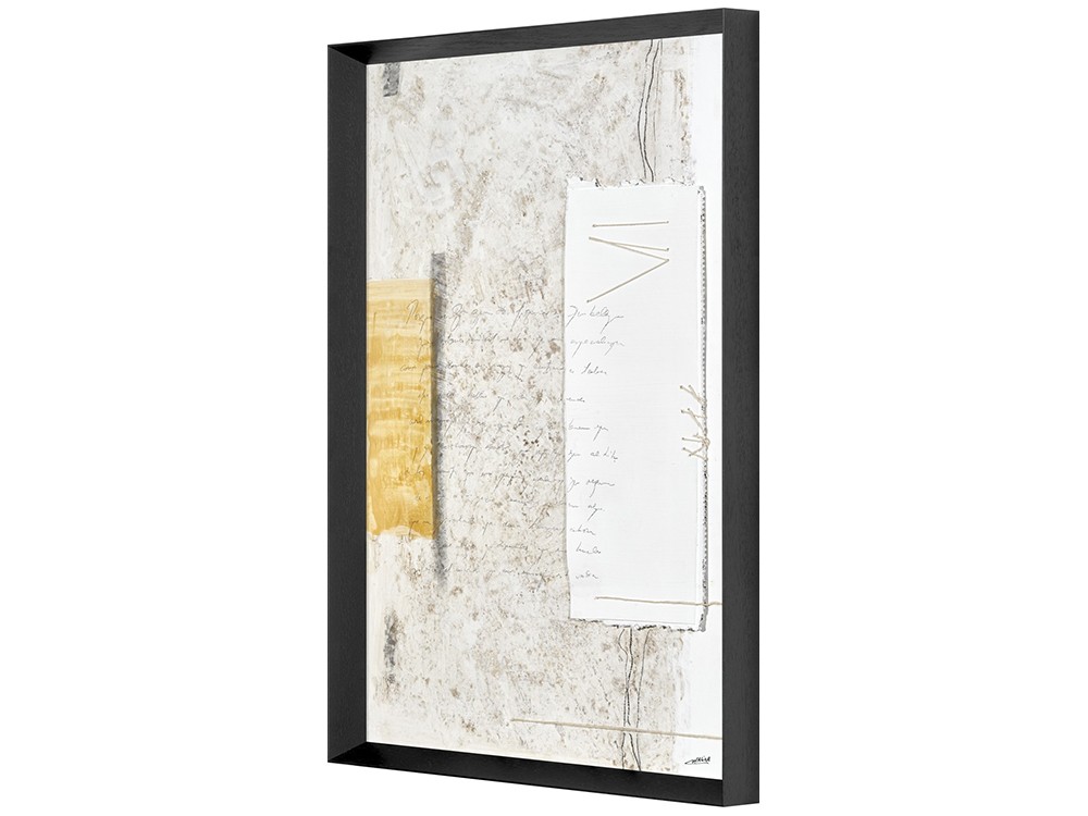 Con marco pirámide negro poro abierto, cuadro Catrana 04 de Marina Nova