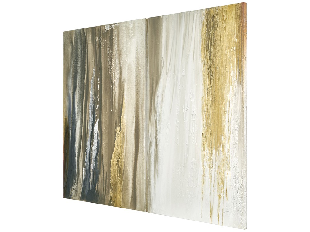 Dos lienzos de 4cm sin marco Díptico Cascada de Diego Serra