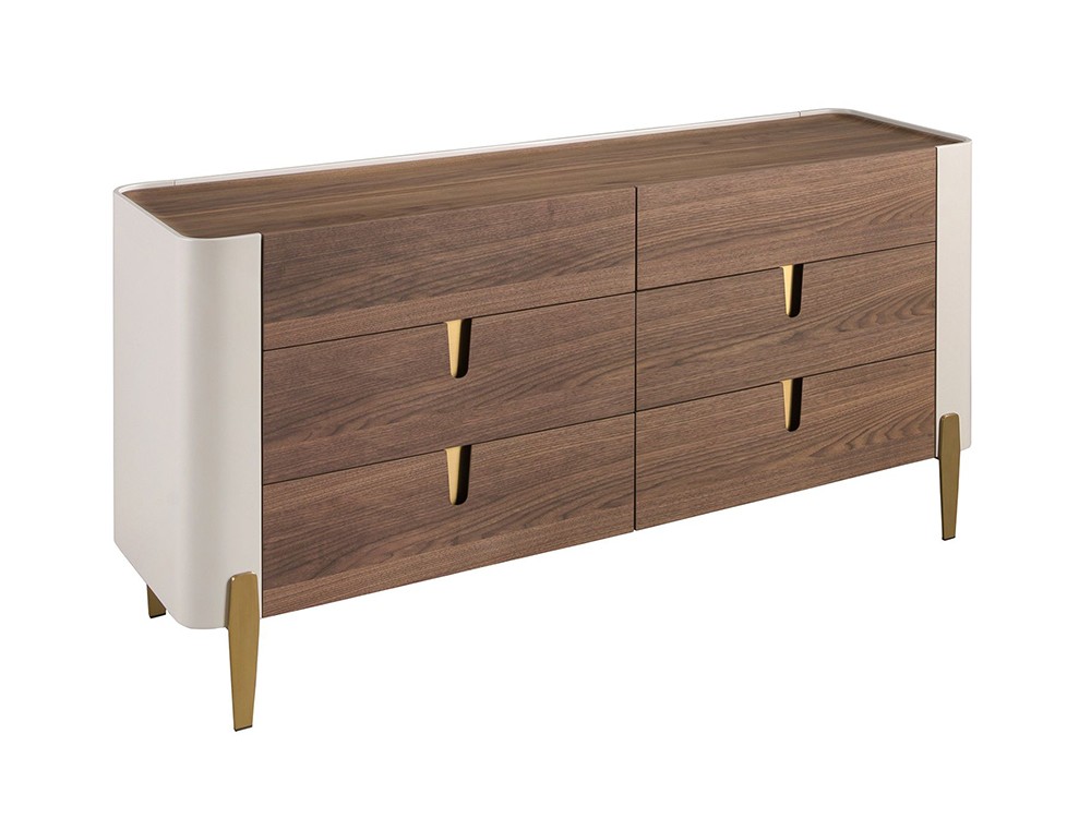 Cómoda en chapa natural de nogal y laca 7185 de Ángel Cerdá