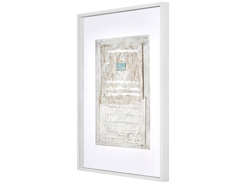 Con marco caja 09 blanco poro abierto con vitrina, Alcalín de Diego Serra