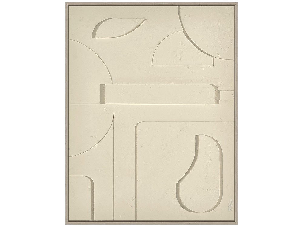 Obra pintada a mano con certificado de autenticidad Fornells Gris 03 de Teresa Alonso