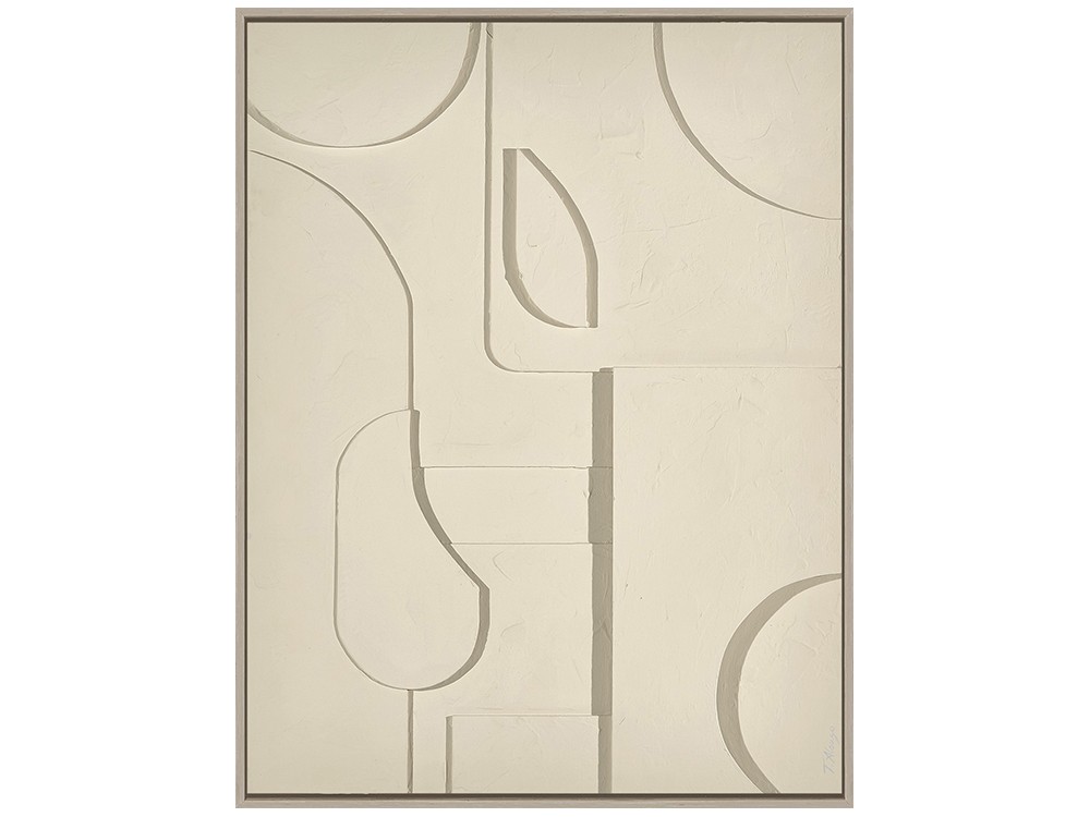 Obra pintada a mano con certificado de autenticidad Fornells Gris 04 de Teresa Alonso