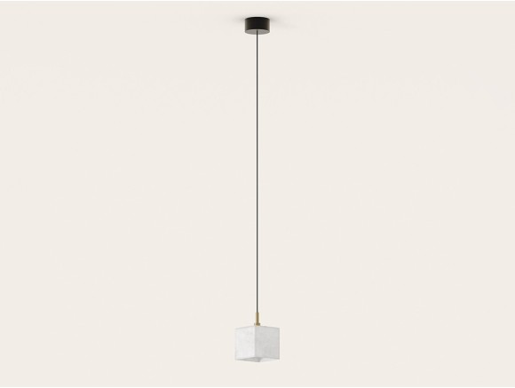 lámpara de techo Cubic con tulipa de alabastro de Aromas del campo