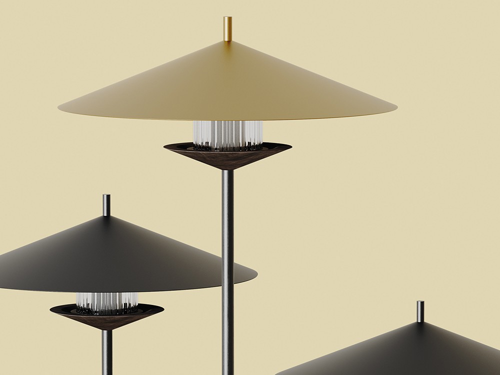 Detalle de las pantallas de la colección Gehit de Aromas