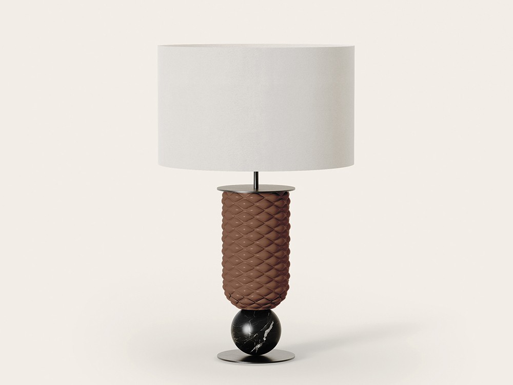 pie de lámpara de sobremesa Olas en terracotta de Aromas del campo