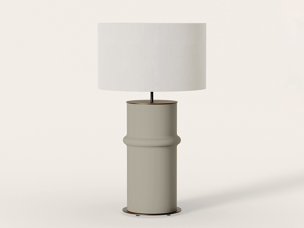 pie de lámpara de sobremesa Bambú en taupé de Aromas del campo