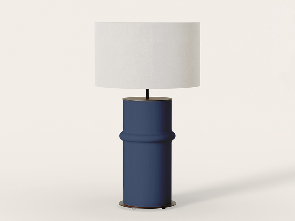 pie de lámpara de sobremesa Bambú en zafiro de Aromas del campo