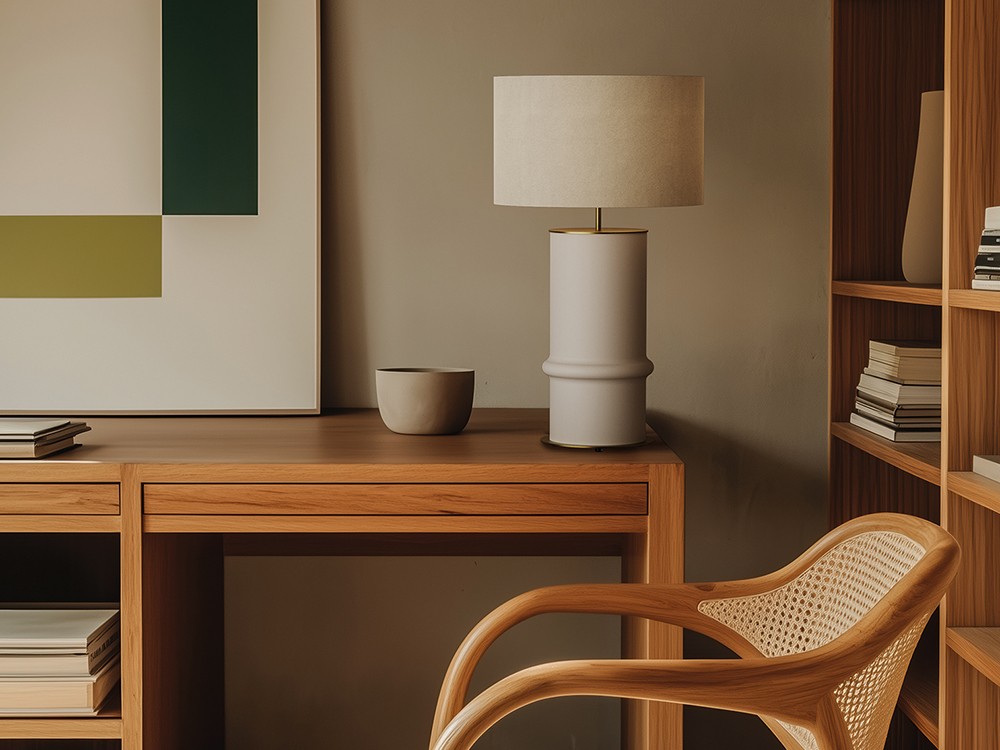 Pie de lámpara de mesa Bambú personalizable de Aromas del campo