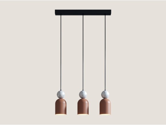 Lámpara de techo Bell Big con tres luces de Aromas
