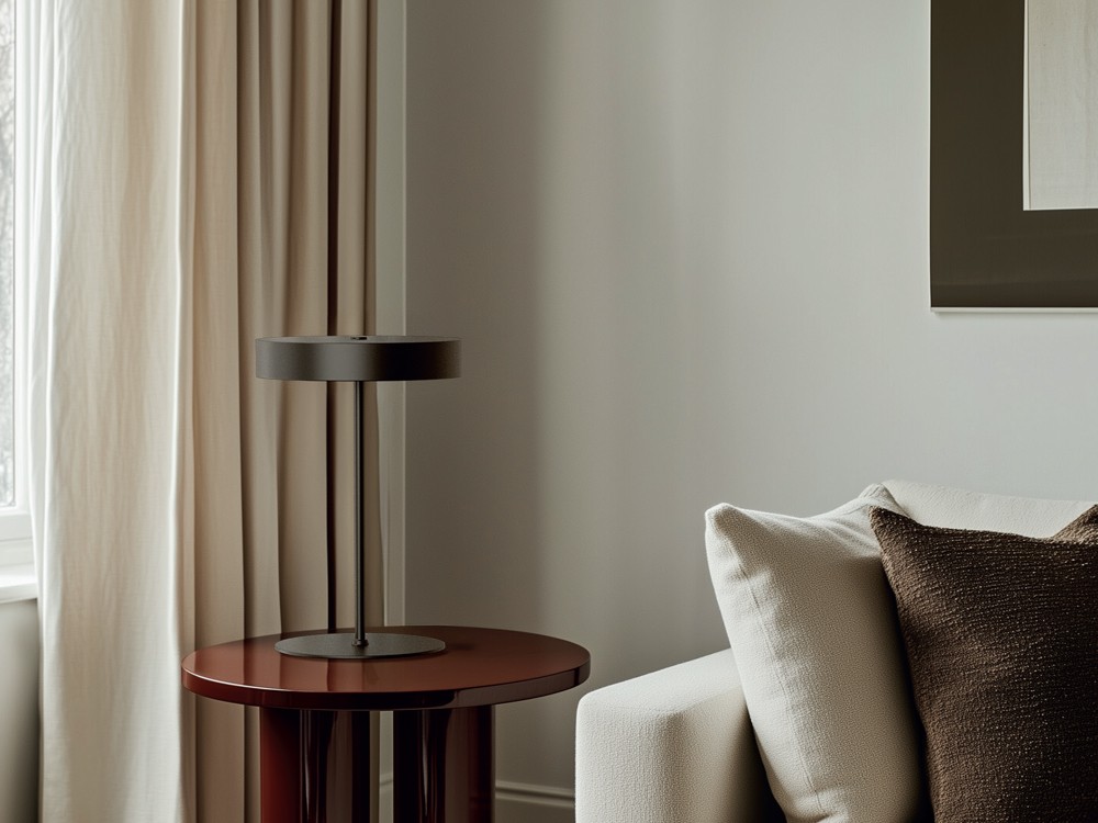 Lámpara de sobremesa negra Ambor de Aromas