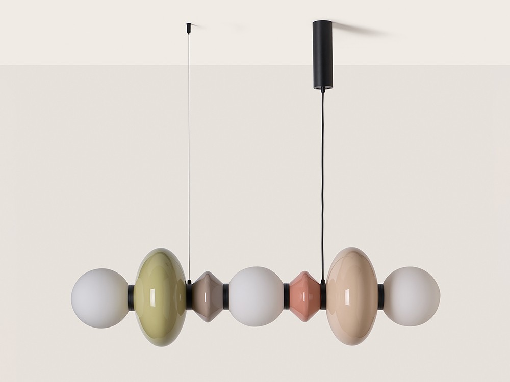 Lámpara colgante Mapi horizontal de Aromas del campo personalizable.