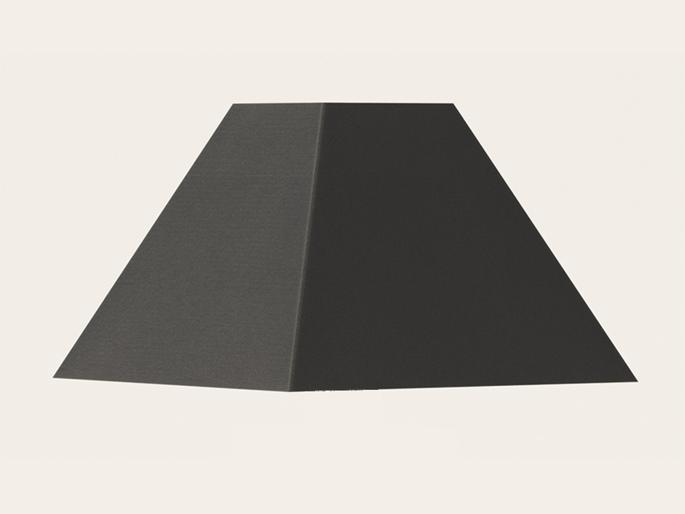 Pantalla semicónica cuadrada de chinz de algodón negro de la lámpara Syal de Aromas