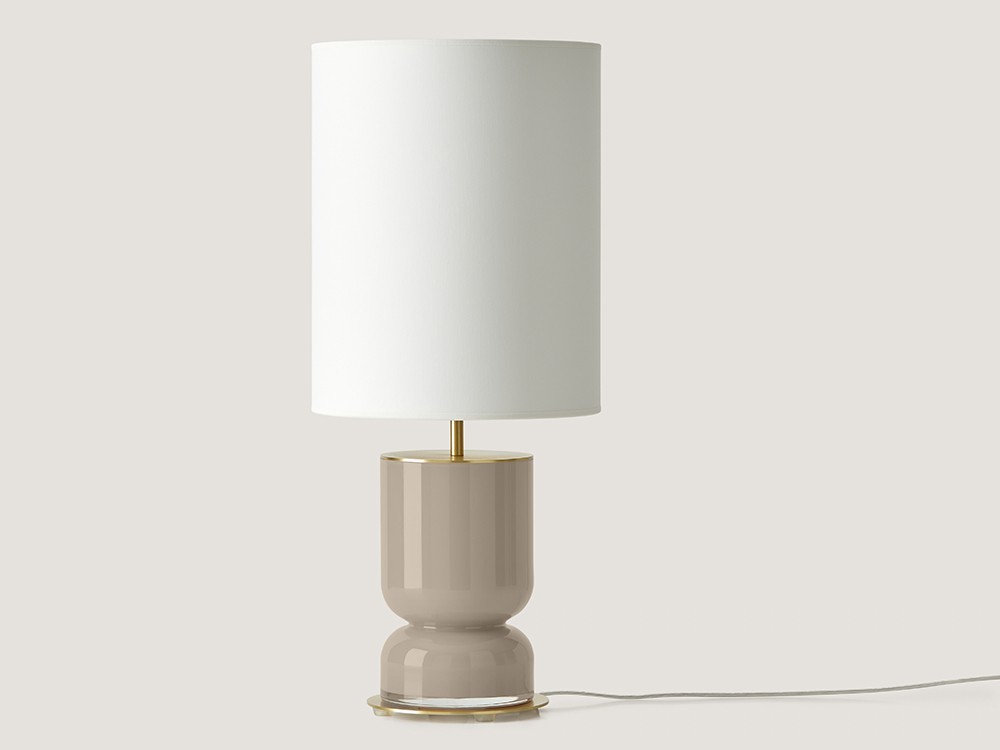 Pie de lámpara Got Down con pieza de cristal pintado silhouette de Aromas