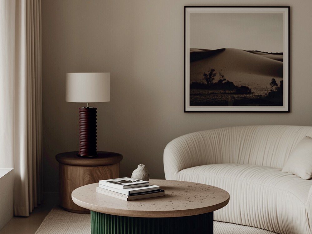 lámpara de sobremesa con base de cerámica Taro de Aromas