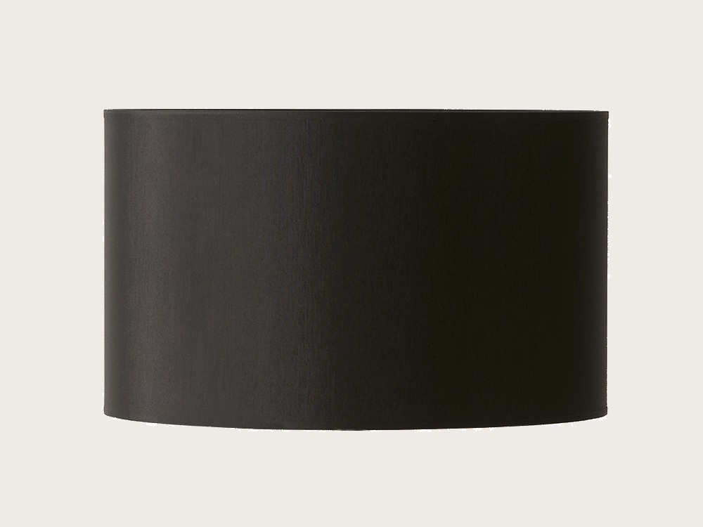 Pantalla de chinz de algodón negro de Aromas para la lámpara Ponn