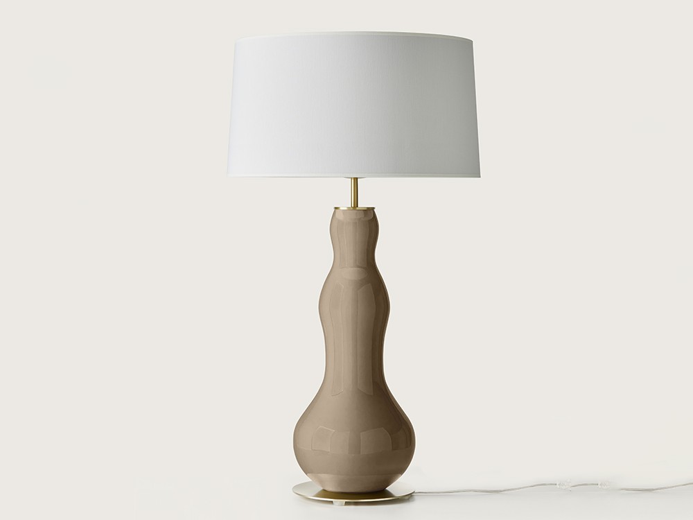 Pie de lámpara de cristal pintado a mano en color silhouette Melly de Aromas