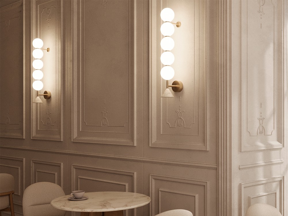 Aplique con estructura en metal oro envejecido o negro Soko de Aromas