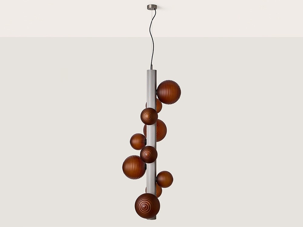 Lámpara Lera con cristal fumé marrón de Aromas