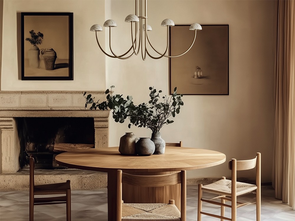 Lámpara de techo Dussa Multi con tulipas de mármol de Aromas