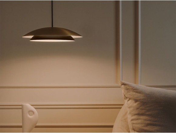 lámpara de techo de diseño con doble pantalla Noway de Leds C4