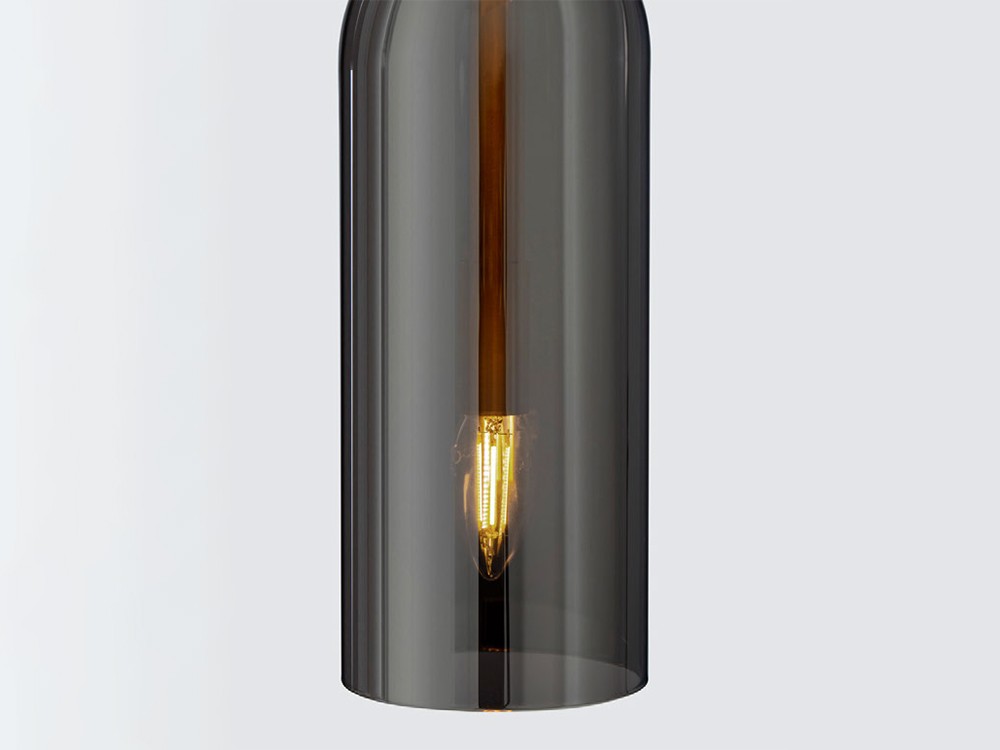 lámpara de techo Glam de cristal fumé de Leds C4