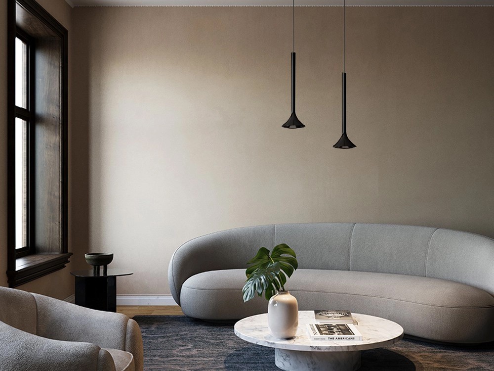 lámpara de techo negro Alive de Leds C4