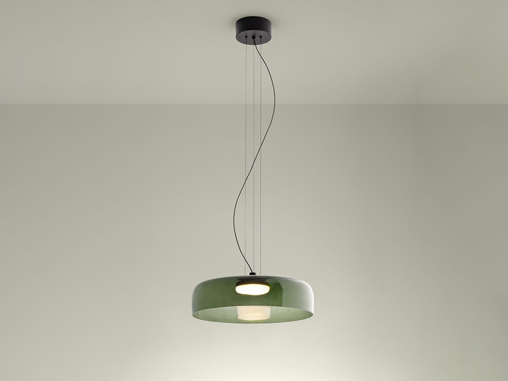 Lámpara de techo con pantalla de cristal Levels CCT de Leds C4