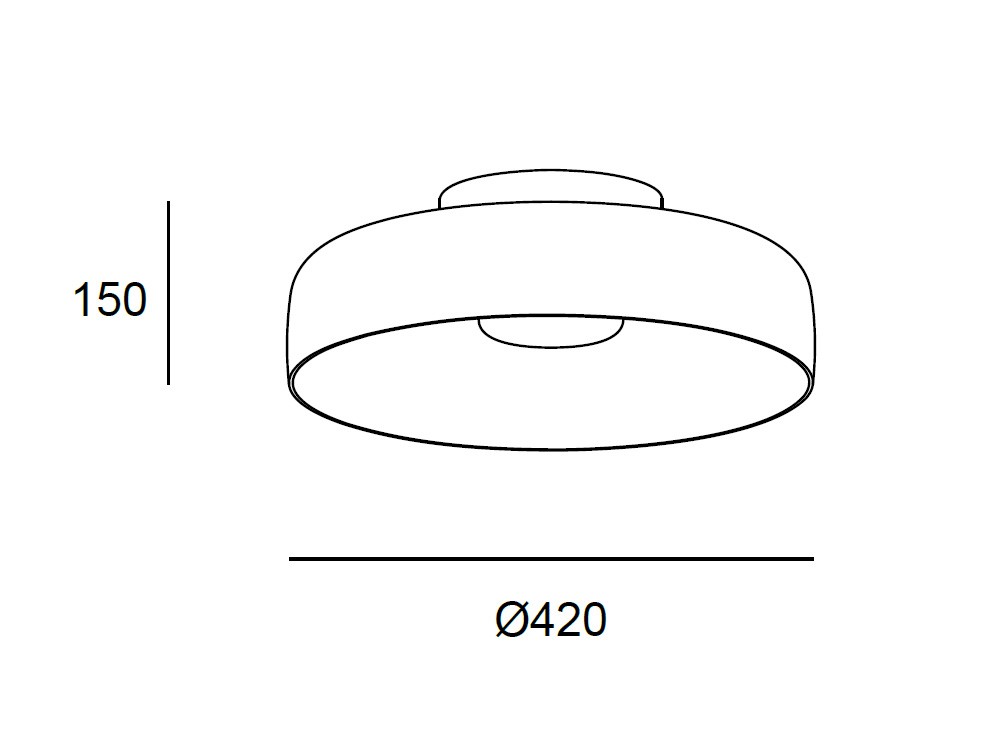 Medidas del plafón Levels sencillo de Leds C4