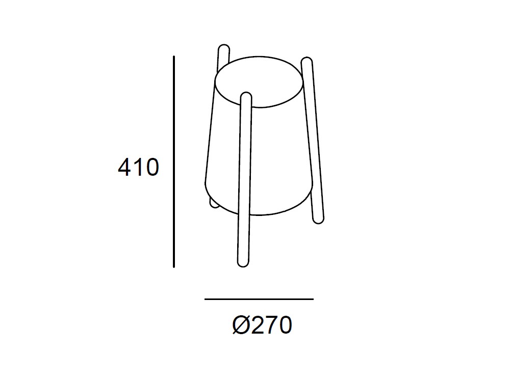 Medidas de la lámpara de mesa Woody de Leds C4