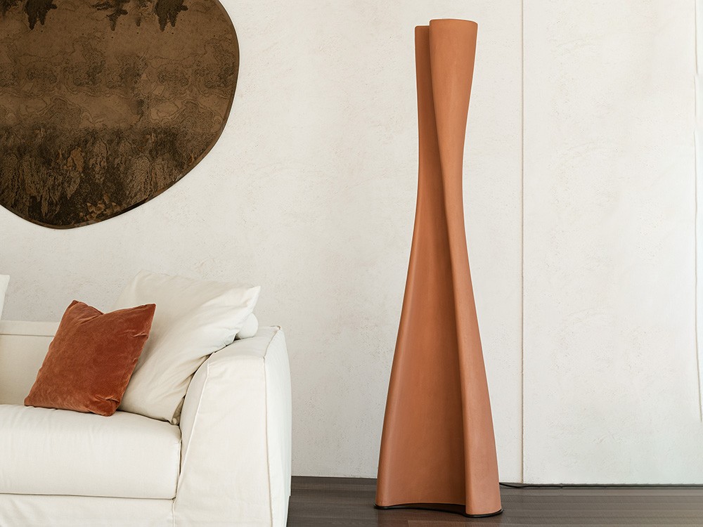 lámpara de diseño con estructura en arcilla espatulada en color marrakech Diploma de Cattelan