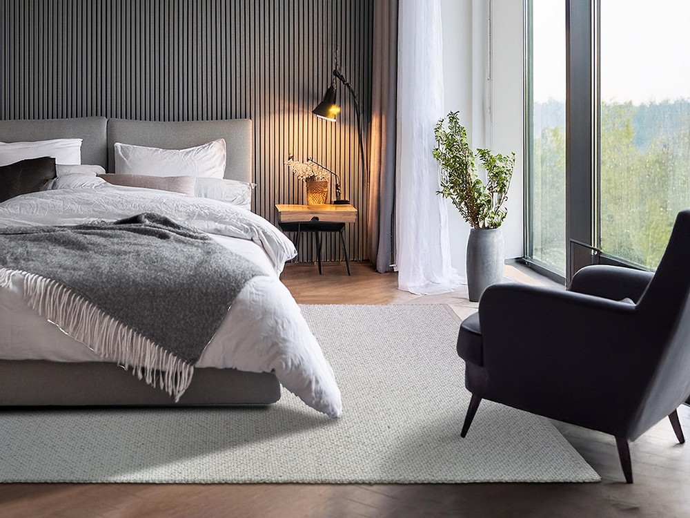 Alfombra de diseño de algodón y lana Natural Link de MA Salgueiro.