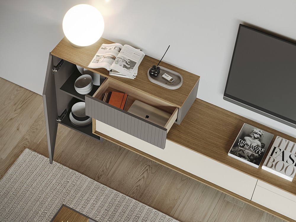 Este mueble de García Sabaté se puede personalizar en acabados y medida de la colección zoom 502