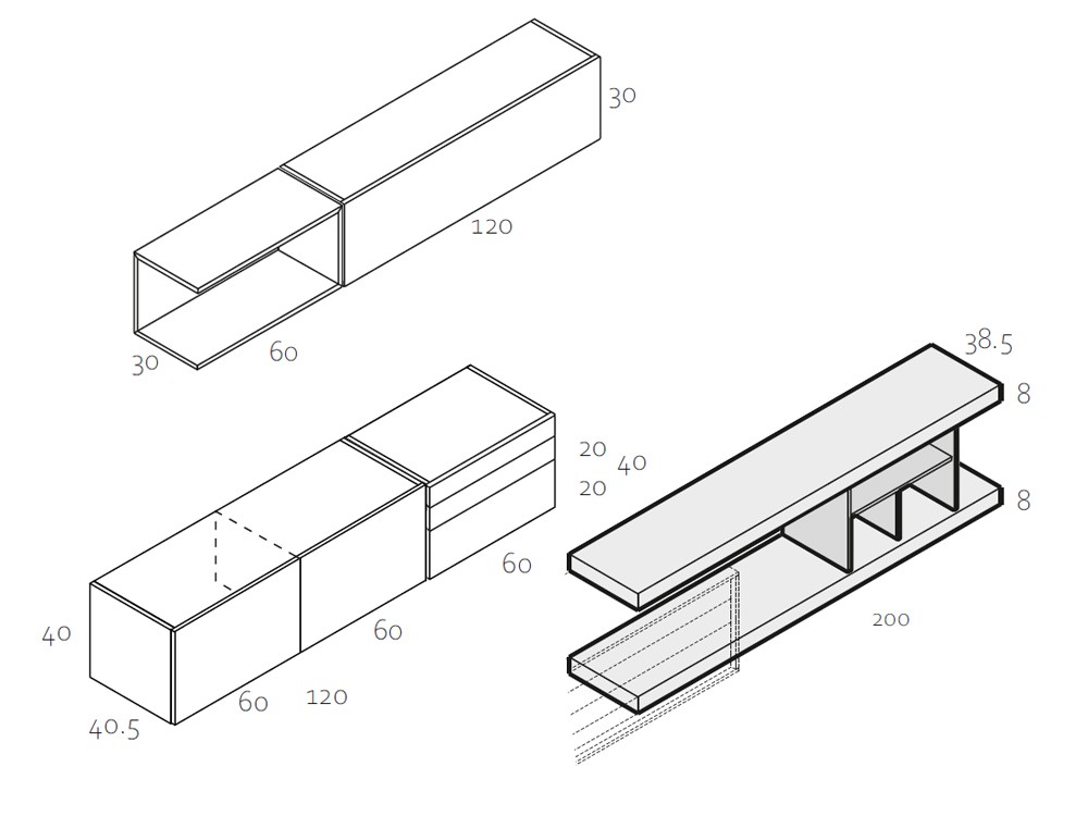 Medidas y módulos de la composición de García Sabaté Zoom 503